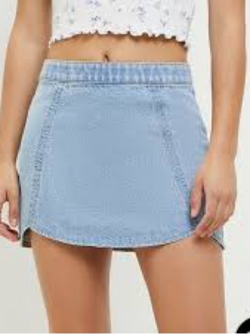 PacSun Light Blue Denim Mini Skirt